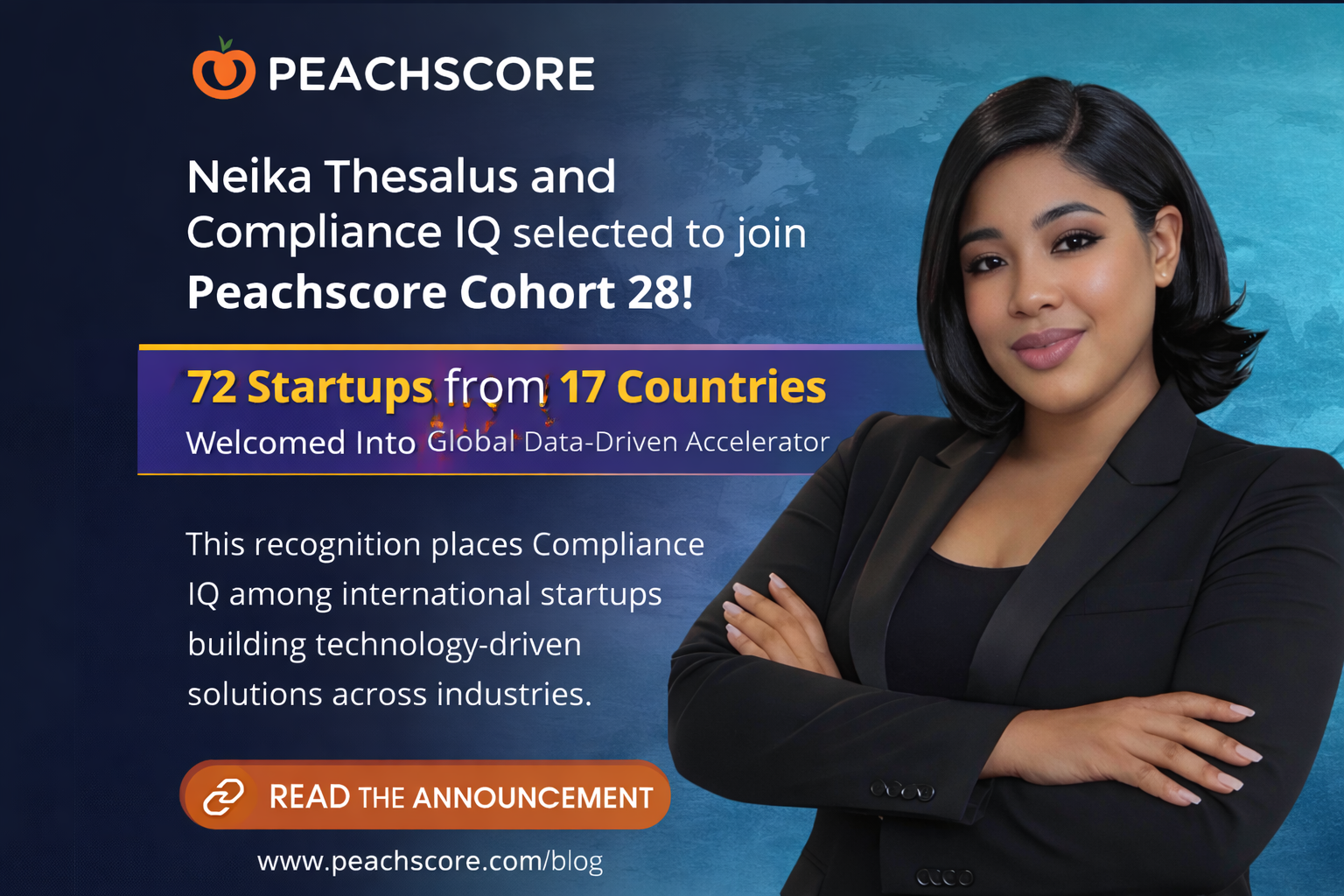 Neika Thesalus — Founder of Compliance IQ, Peachscore Cohort 28
